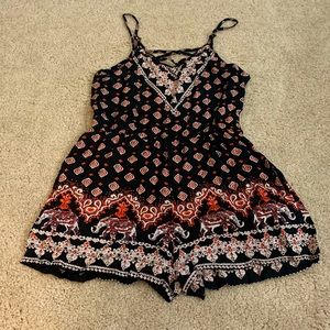 Elephant Patterned Romper
